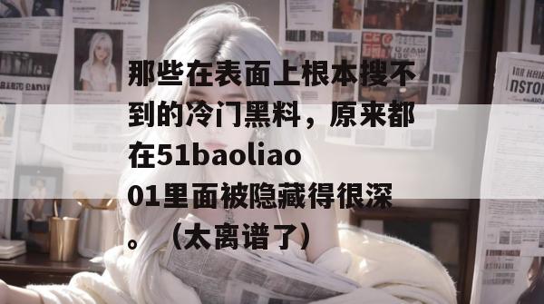 那些在表面上根本搜不到的冷门黑料，原来都在51baoliao01里面被隐藏得很深。（太离谱了）